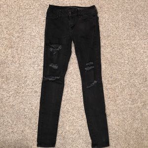 American Eagle black ripped jeans